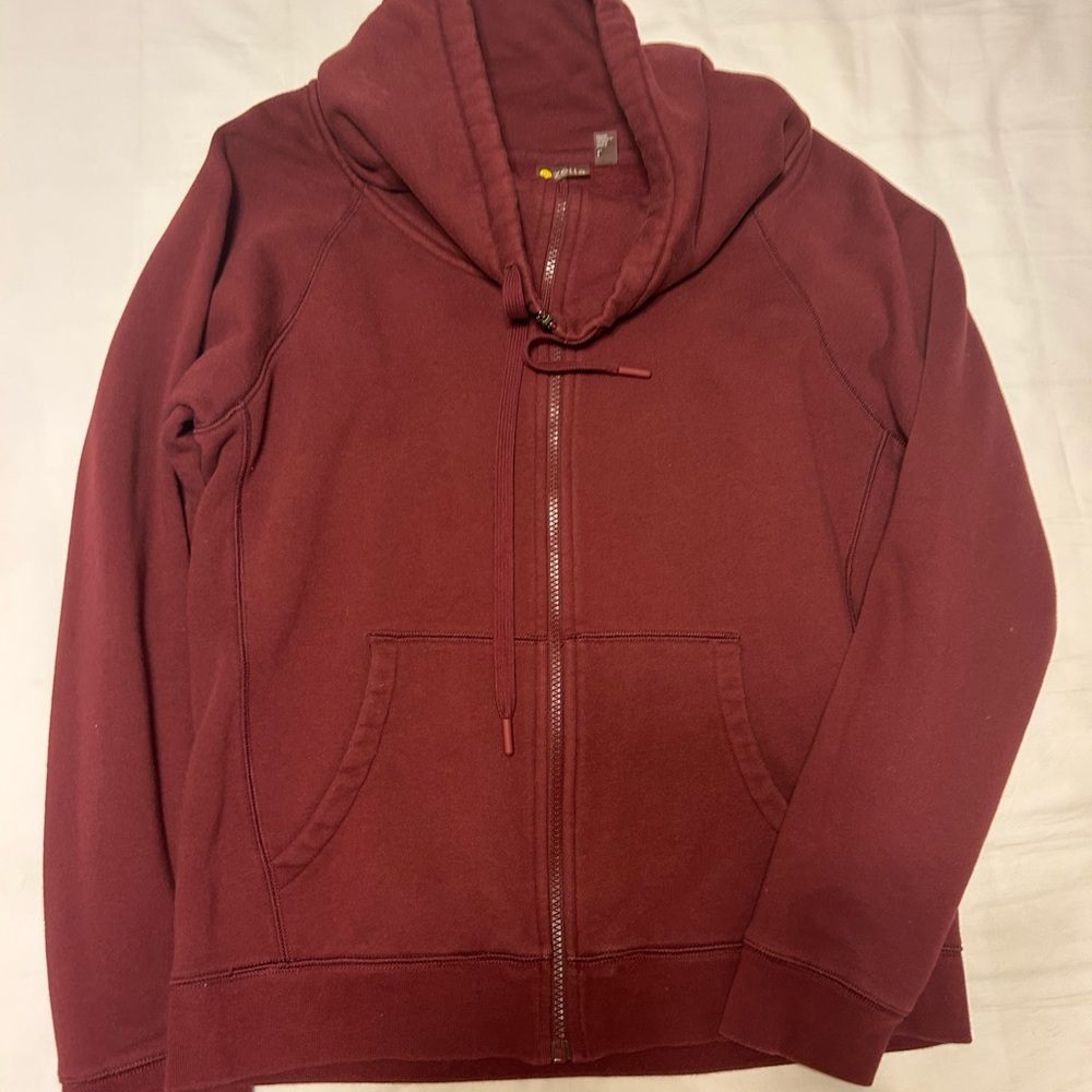 Zella Maroon Zip-Up Hoodie